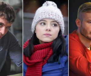 M jak miłość Marcin (Mikołaj Roznerski), Artur (Tomasz Ciachorowski), Iza (Adriana Kalska)