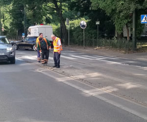 Wykolejenie tramwaju w centrum Krakowa 
