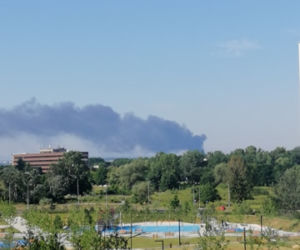 Pożar budynku przy Wadowickiej w Krakowie