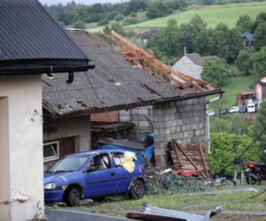 Trąba powietrzna nad Sądecczyzną 