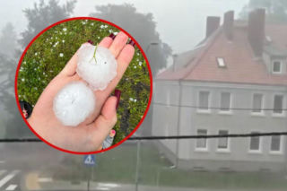 Grad wielkości pięści uderzył na Warmii i Mazurach! Jedna osoba trafiła do szpitala 