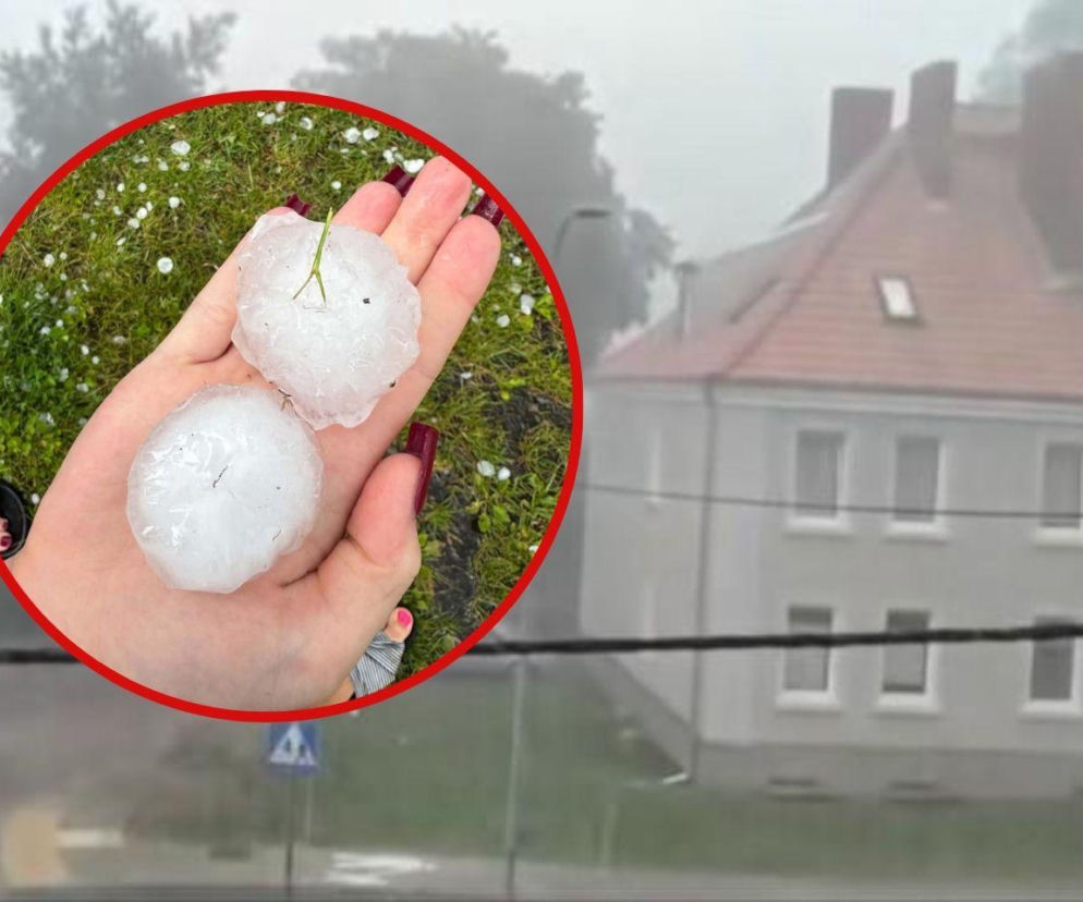 Grad wielkości pięści zrujnował dachy. Jedna osoba z obrażeniami trafiła do szpitala