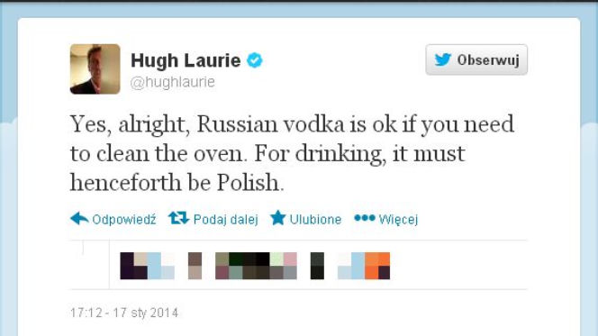 Dr House poleca polska wodke