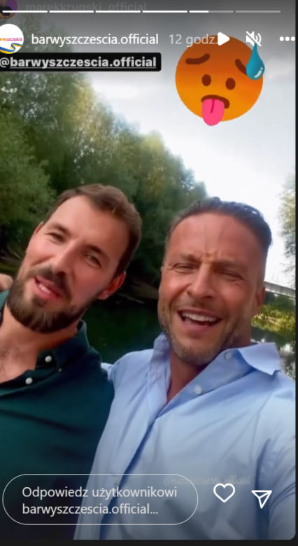 Barwy szczęścia. Sebastian (Marek Krupski) i Kodur (Oskar Stoczyński)