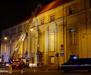 Groźny pożar w budynku Filharmonii Krakowskiej