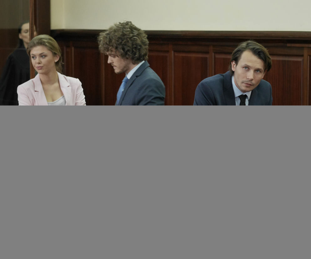Pierwsza miłość. Tymoteusz (Piotr Gawron-Jedlikowski), Radek (Mateusz Banasiuk), Jowita (Joanna Opozda)