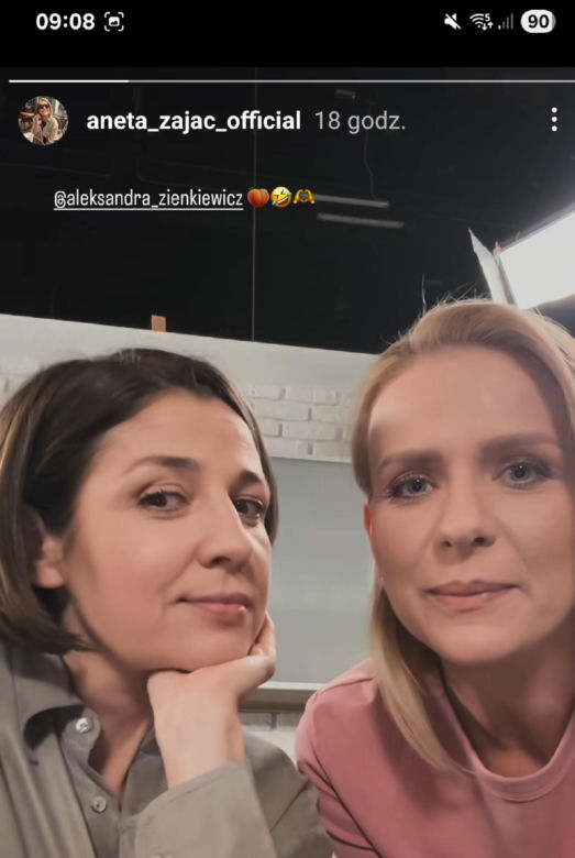Pierwsza miłość nowy sezon. Marysia (Aneta Zając), Kinga (Aleksandra Zienkiewicz) na planie