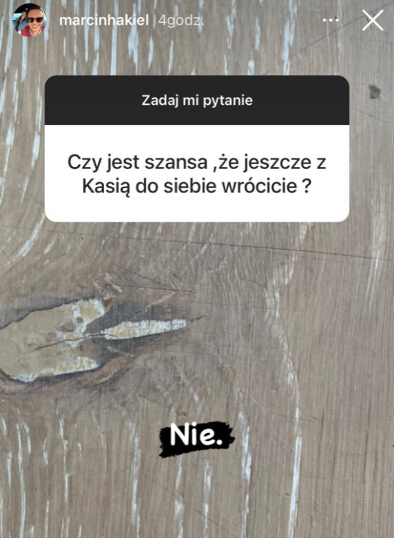 Marcin Hakiel nie wróci do Kasi Cichopek