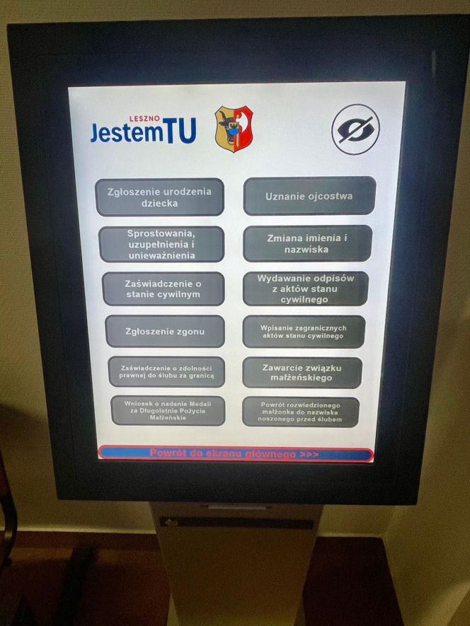 Biletomaty w urzędzie na Wałowej