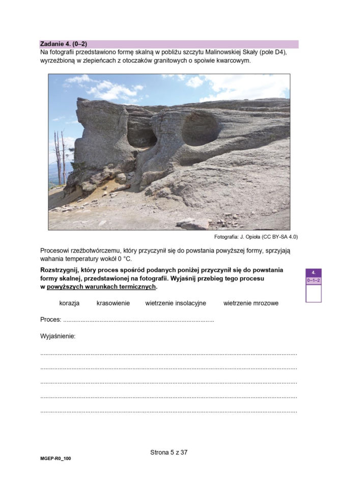 Matura 2026 geografia poziom rozszerzony - arkusz CKE