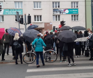 Protest kobiet - blokada ulic w Olsztynie