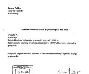 Palikot ukrywał zegarek za 14 tys.