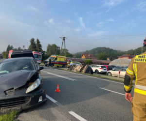 Wypadek w Czchowie. Droga krajowa nr 75 zablokowana w obu kierunkach