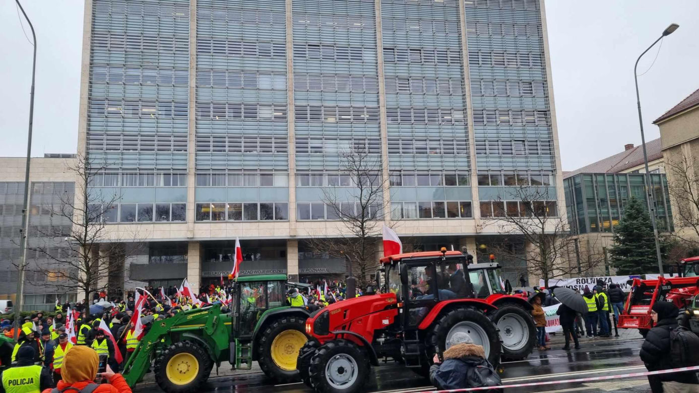 Protest rolników w Poznaniu