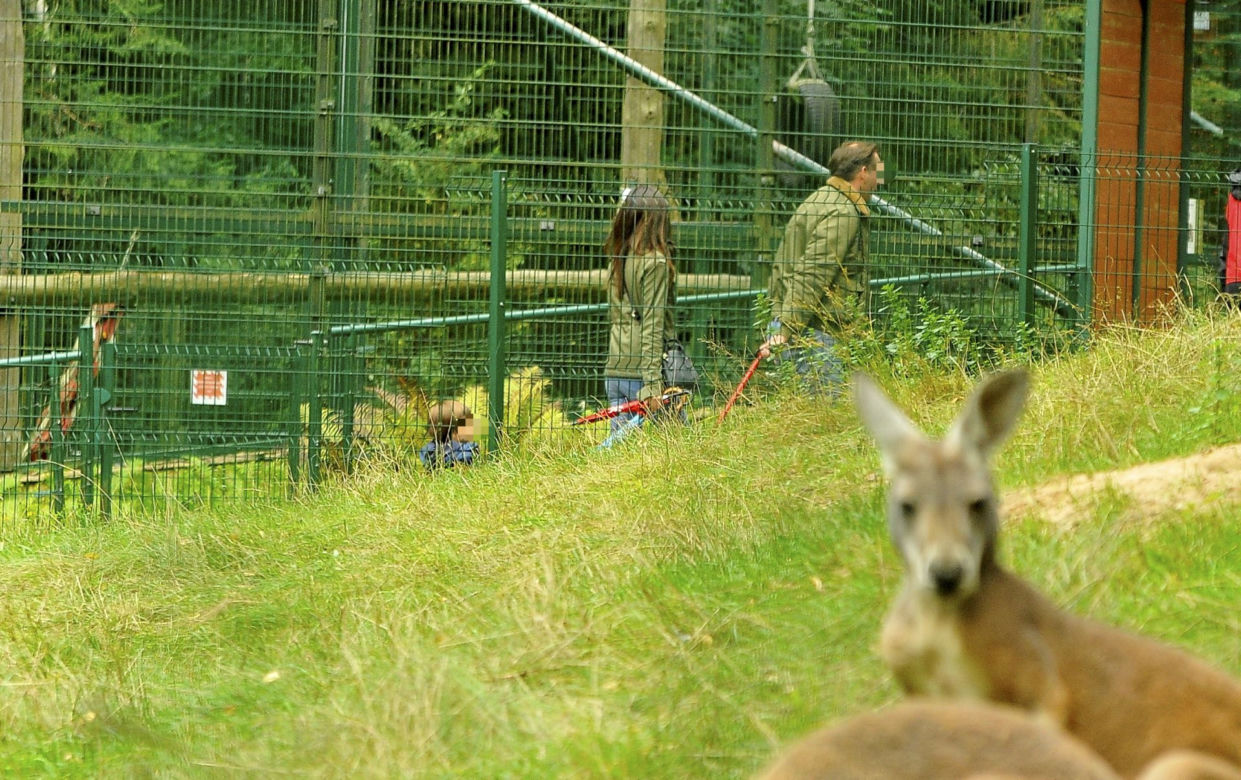 Marta Kaczyńska z mężem i synem w ZOO