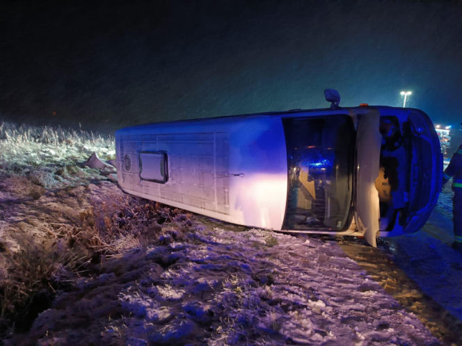 Wypadek autobusu pod Zduńską Wolą