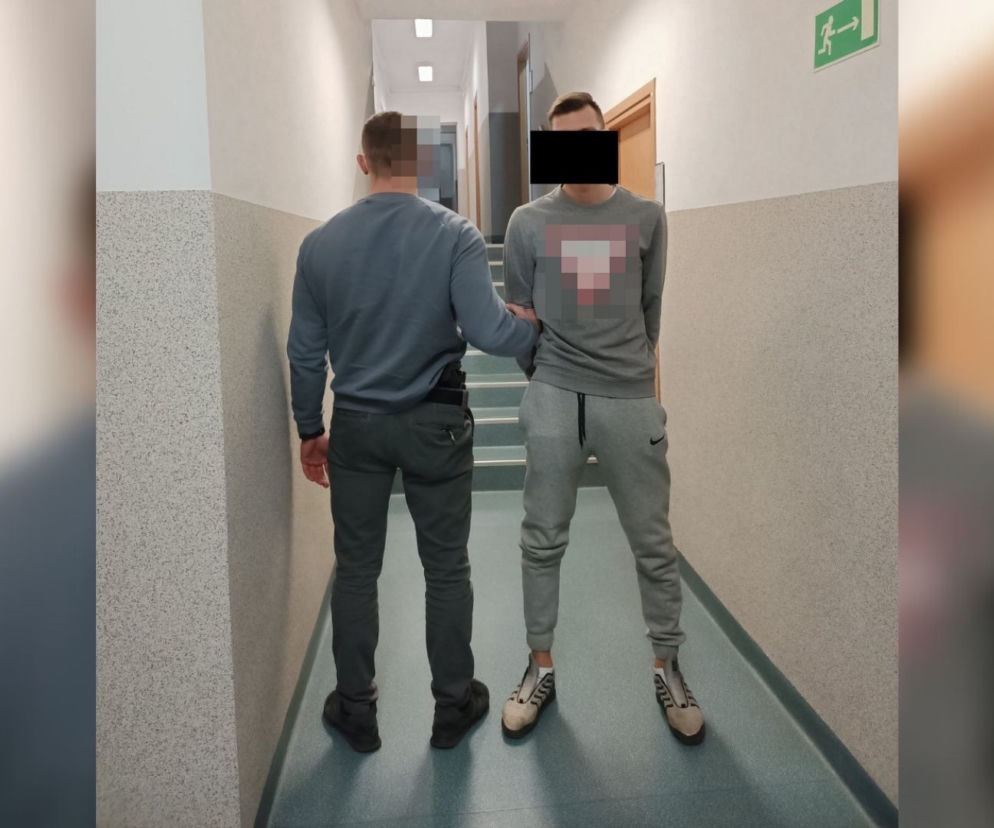 Zatrzymany w rękach policji