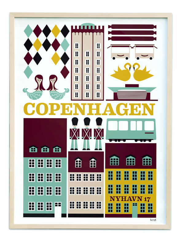 Kolorowy plakat w stylu retro
