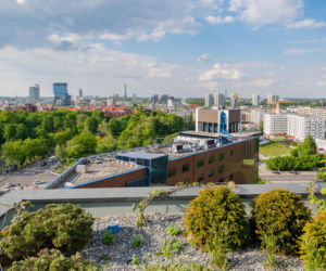 Damrota Garden - apartamentowiec w Katowicach z drzewami na fasadzie i dachu - czerwiec 2026