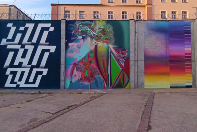 Street-art na murach aresztu