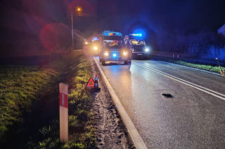 Osobowe Audi potrąciło mężczyznę. Śmiertelny wypadek na DK73 w Brniu
