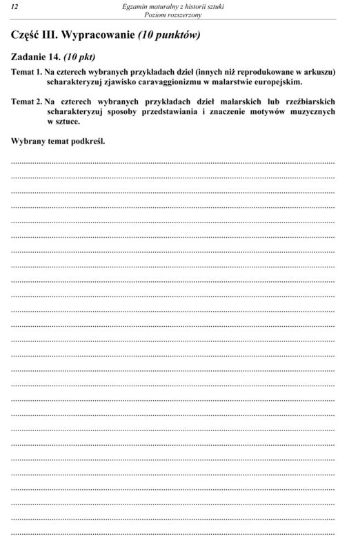 Historia sztuki rozszerzony 12