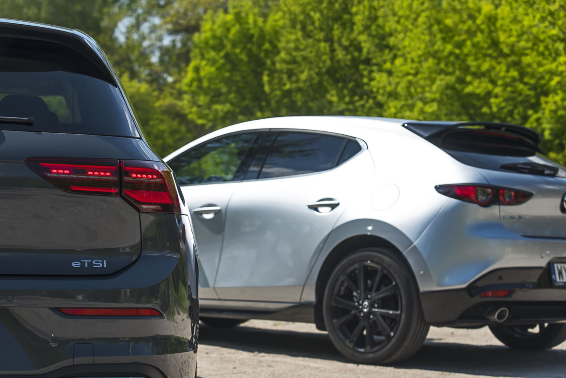 Mazda 3 Skyactiv-G 150 KM MT6 & Volkswagen Golf 8 1.5 eTSI 150 KM DSG7