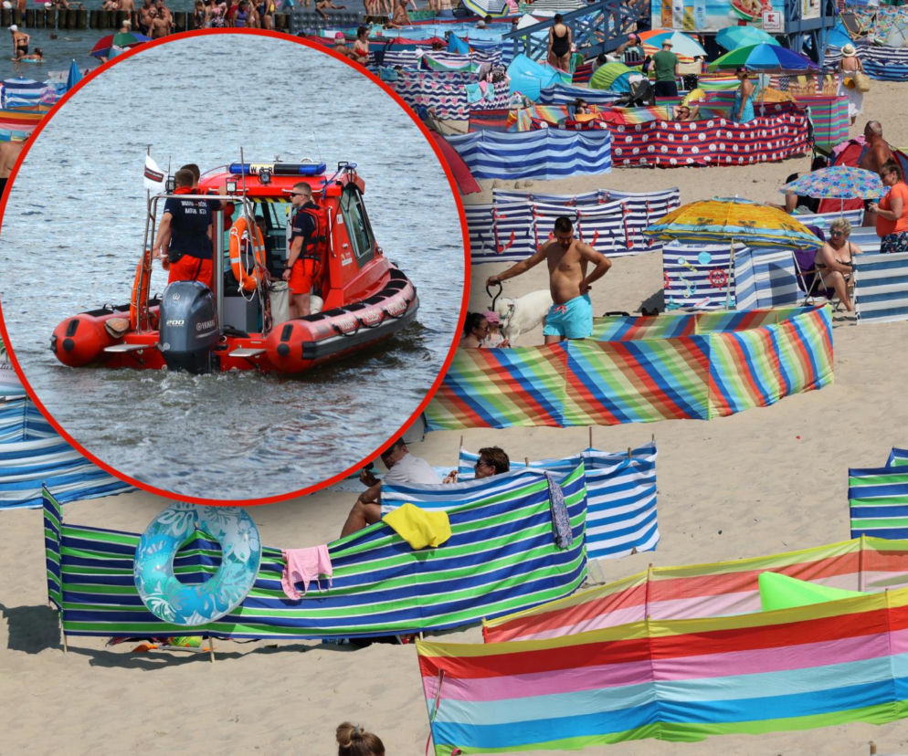 Dramat na plaży w Krynicy Morskiej. 74‑latek utonął podczas kąpieli w Bałtyku