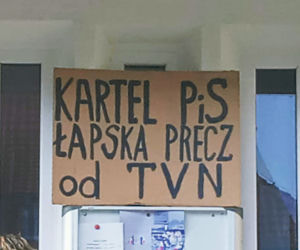 Protest w Szczecinie po przegłosowaniu ustawy Lex TVN