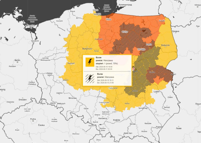 Gwałtowna burza nad Warszawą. Drzewa wyrwane z korzeniami w 5 minut!