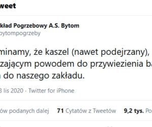 Osoby zaszczepione na COVID-19 przyjmujemy bez kolejki. Zakład Pogrzebowy A.S. Bytom znowu podbija internet zabawnymi wpisami [GALERIA]