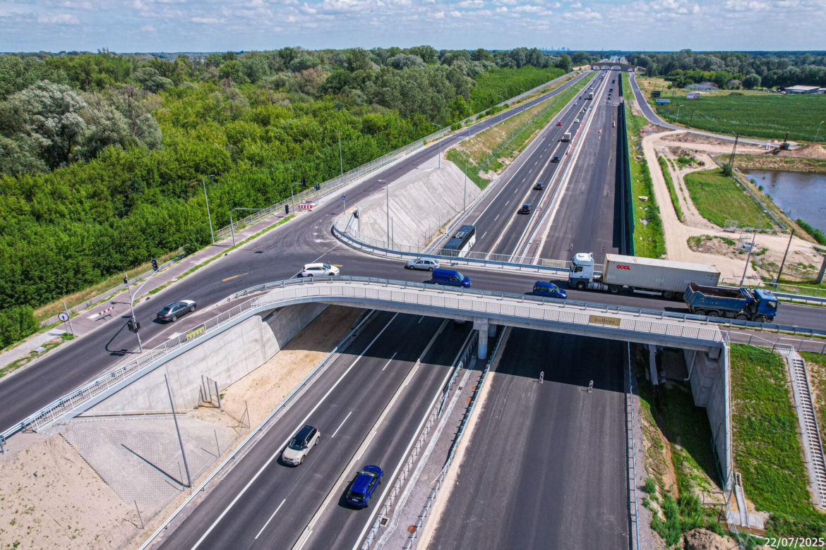 Budowa S7 Płońsk - Czosnów, odcinek od węzła Modlin do węzła Czosnów