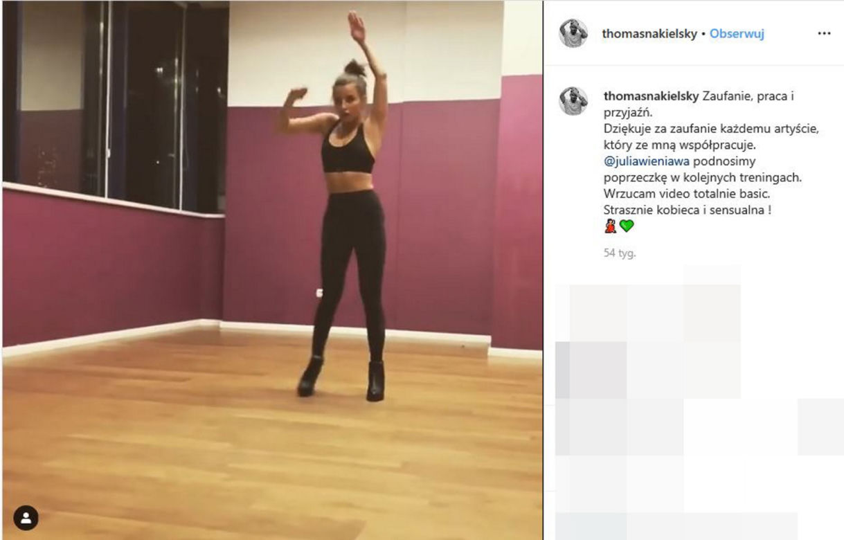 Julia Wieniawa ćwiczy do Tańca z gwiazdami