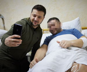 Zełenski odwiedził rannych żołnierzy. Wzruszające słowa prezydenta Ukrainy!
