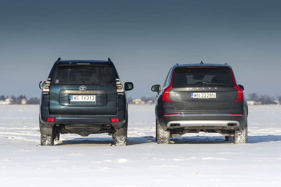 Volvo XC90 B5 AWD 8AT Inscription vs. Toyota Land Cruiser 2.8 D-4D AWD 6AT Executive