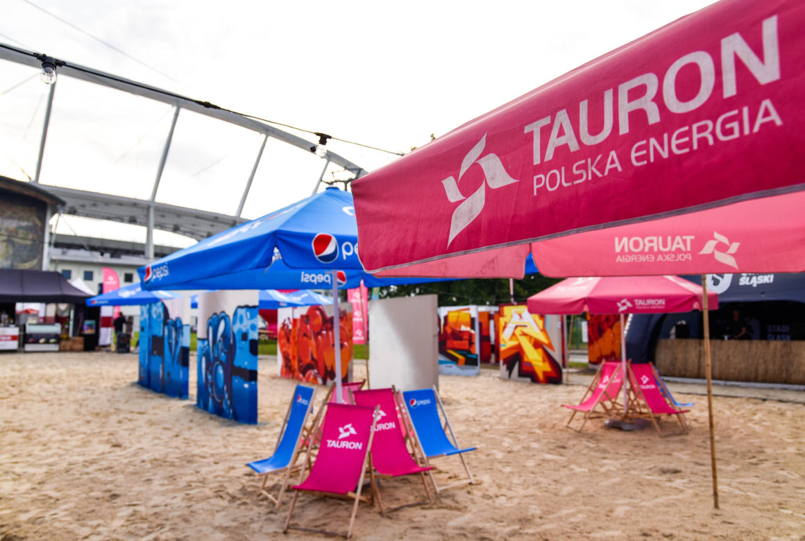 Tak wygląda sztuczna plaża przy Stadionie Śląskim. Rozkręcaliśmy tam imprezę w ramach Eska Summer City