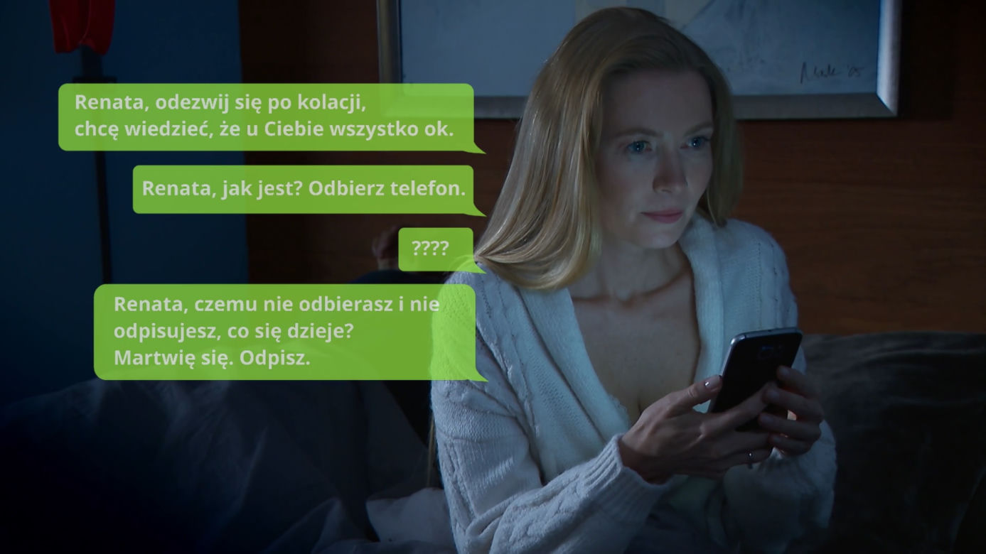 Barwy szczęścia, odc. 2704: Dominika (Karolina Chapko), Sebastian (Marek Krupski)
