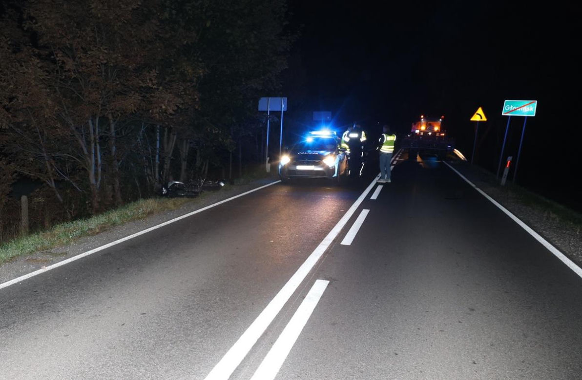 Tragiczny wypadek niedaleko Rypina. Nie żyje młody motocyklista