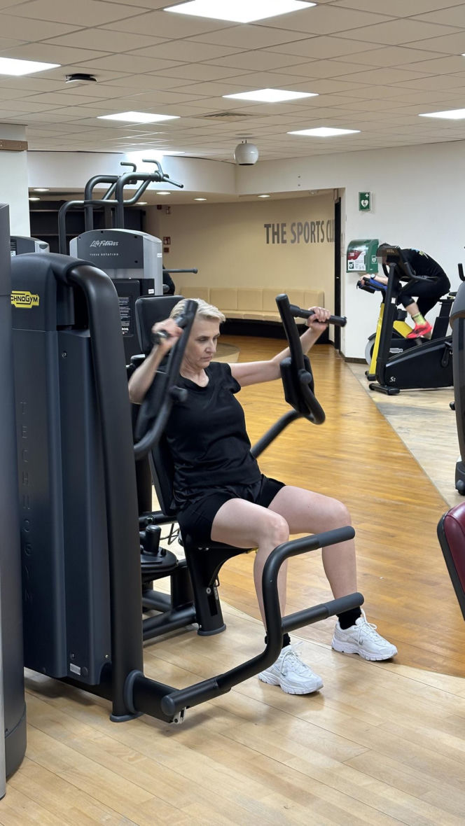 Joanna Scheuring-Wielgus na siłowni