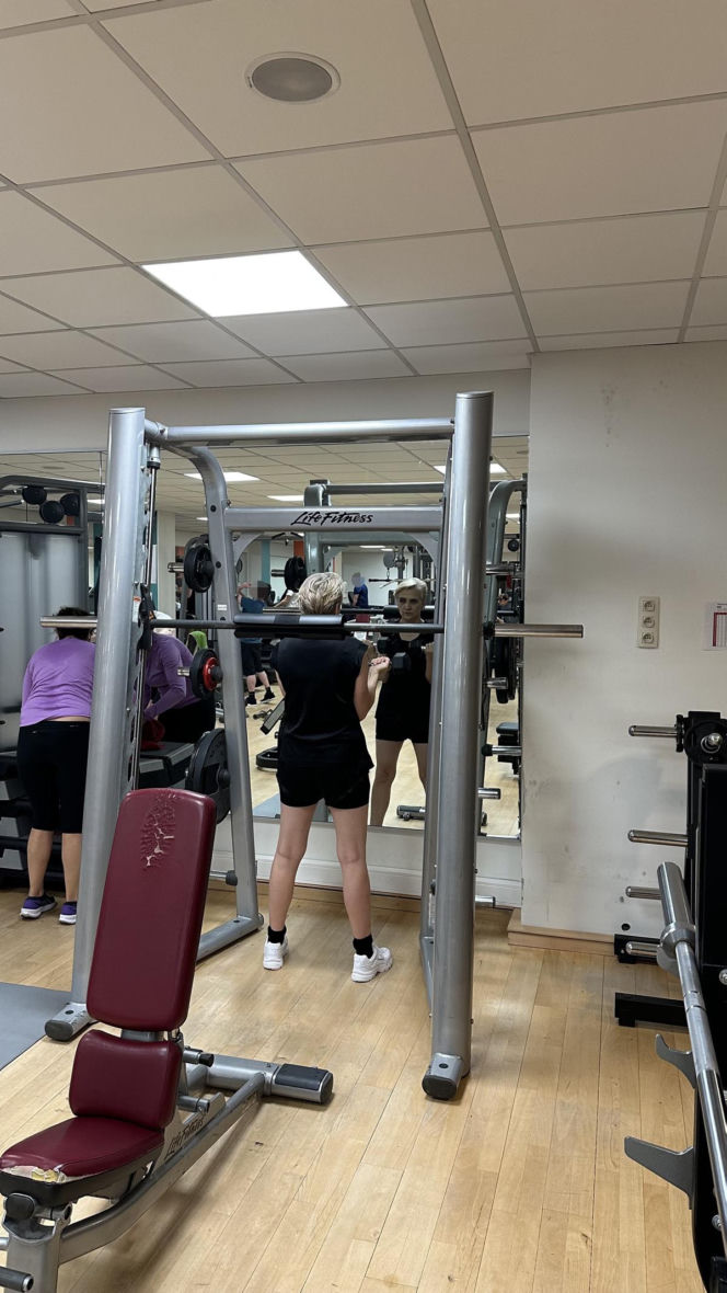 Joanna Scheuring-Wielgus na siłowni