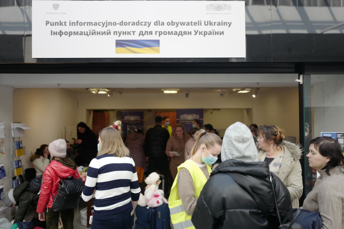 Uchodźcy z Ukrainy dotarli do Katowic