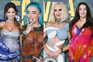 Serowska we włóczce, Macudzińska-Borowiak w bandażu i Fagata przebrana za węża. Celebrytki na premierze Królowej przetrwania