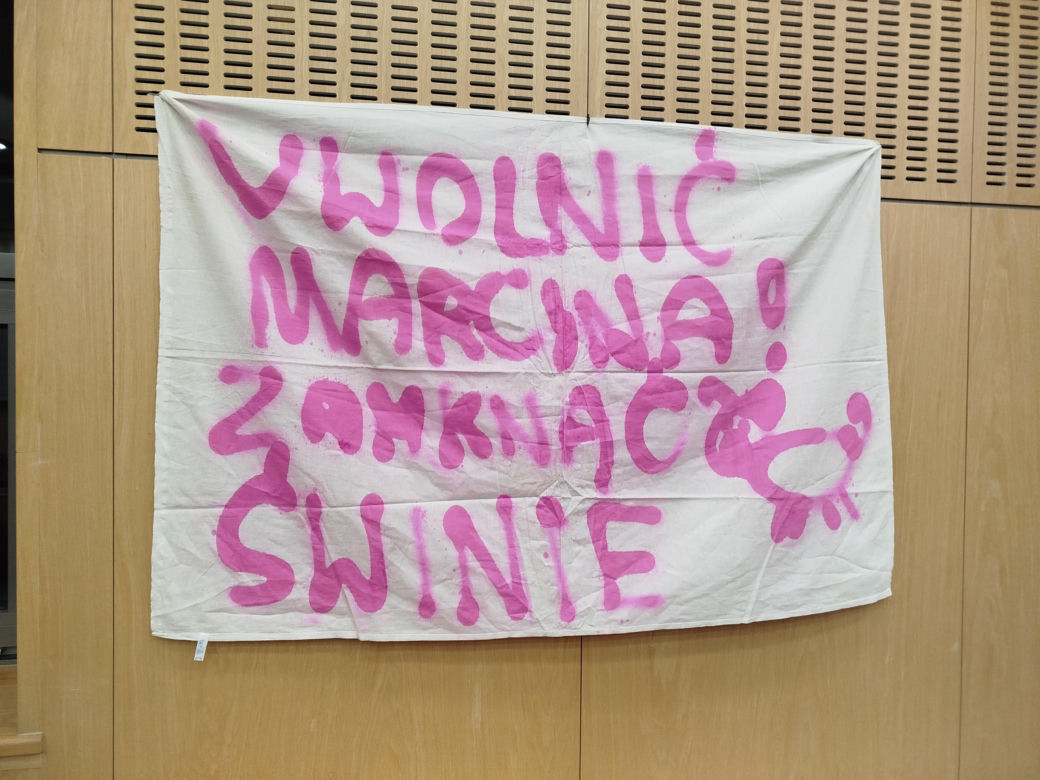 Protest rolników na spotkaniu z ministrem rolnictwa na Uniwersytecie w Siedlcach