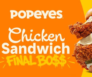 Chicken Sandwich Final Boss! Potrójna przyjemność na trzecie urodziny. Popeyes tylko na 5 dni wprowadza do oferty ekstremalnie wielką kanapkę.