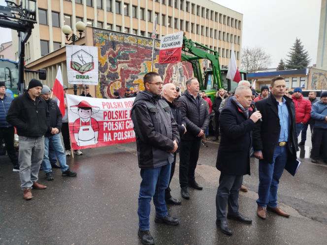 Rolnicy z regionu Siedleckiego protestowali w Siedlcach