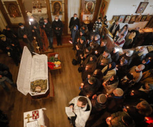 Pogrzeb zabitego przez Rosjan ukraińskiego żołnierza