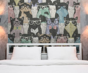 Fototapeta lateksowa Hipster cute cats
