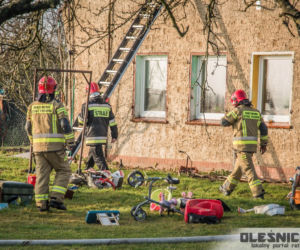 Groźny pożar pod Oleśnicą
