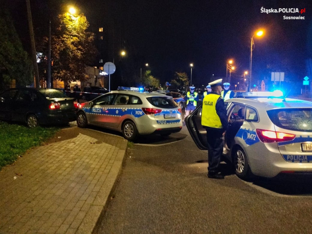 Strzelanina i pościg ulicami Sosnowca. Kierowca był kompletnie pijany