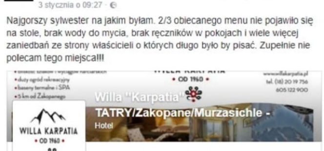 Wykop kontra Willa Karpatia: w obronie cioci rozjechali pensjonat w internecie. Nie zaczynaj z Wykopowiczami! 